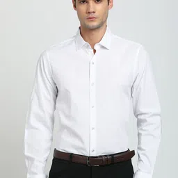 Turtle Men Solid Spread Collar Formal Shirt-image-33