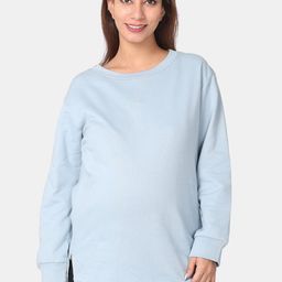 The Mom Store Women Blue Maternity and Feeding Sweatshirt-image-29