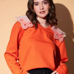 KASSUALLY V-neck Fleece Sweatshirt-image-81
