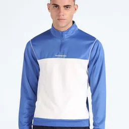 Flying Machine Colourblocked Mock Collar Pullover-image-46