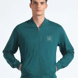 Flying Machine Mock Collar Pure Cotton Front-Open Sweatshirt-picture-45