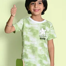 NUSYL Boys Printed Tie and Dye Round Neck T-shirt-image-100