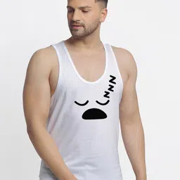 Friskers Men White Printed V-Neck T-shirt-picture-3