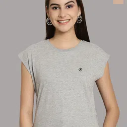 Friskers Women Grey 2 Extended Sleeves T-shirt-image-50