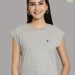 Friskers Women Grey 2 Extended Sleeves T-shirt-image-39