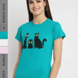 Fabflee Pack Of 3 Printed Cotton T-shirt-picture-13