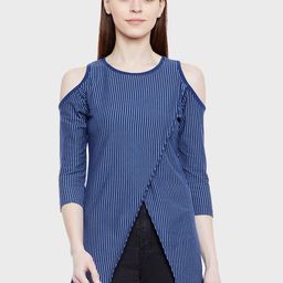 Hypernation Striped Wrap Longline Top-picture-11