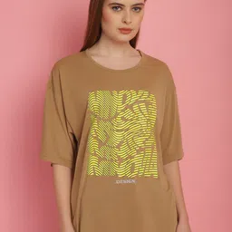 mack jonney VIMAL JONNEY Women Tribal Printed Drop-Shoulder Sleeves T-shirt-picture-29