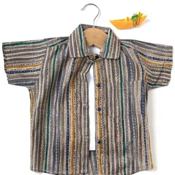 BAESD Boys Toddlers Relaxed Multi Striped Organic Cotton Semiformal Shirt-image-97