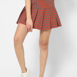 VASTRADO Striped Patterned Pure Cotton A-Line Above-Knee Length Flared Skirts-image-2