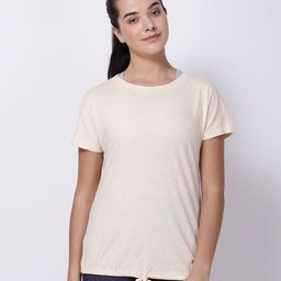 STUDIOACTIV Women Off White Solid Regular-Fit T-shirt-image-65
