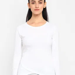 appulse Round Neck Regular Fit Bottom Crossover Cotton T-shirt-image-66