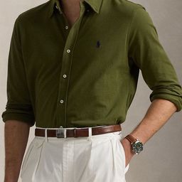 Polo Ralph Lauren Men Button-Down Collar Solid Slim Fit Cotton Formal Shirt-image-44