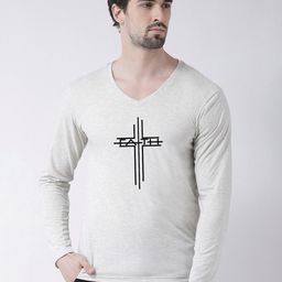 Friskers Typography Printed V-Neck T-shirt-image-70