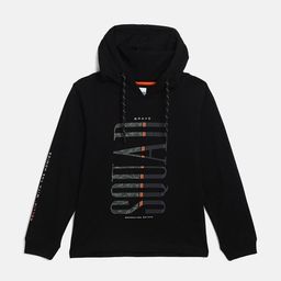 Octave Boys Black Printed Hooded Sweatshirt-picture-25