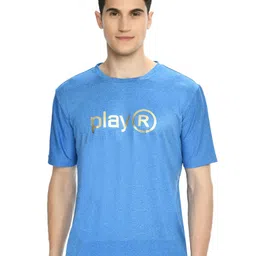 playR Round Neck Short Sleeves Regular Fit Typography Printed Dri-FIT T-shirt-image-83