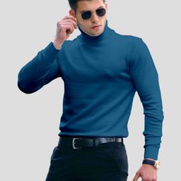 AUSK Men Solid Turtle Neck Cotton T-shirt-picture-21