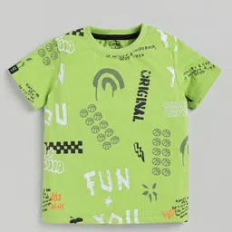 Ginie Boys Graphic Printed Pure Cotton T-Shirt-image-85