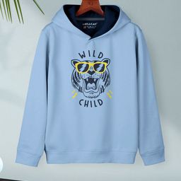 HELLCAT Boys Graphic Printed Hooded Cotton Pullover Sweatshirt-image-70