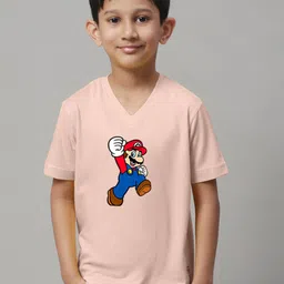 Friskers Boys Graphic Printed V-Neck Cotton T-shirt-image-69