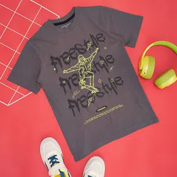 Pantaloons Junior Boys Graphic Print Round Neck T-shirt-image-39