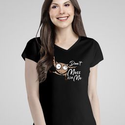 Pootlu Graphic Printed V-Neck Cotton Regular T-shirt-image-90