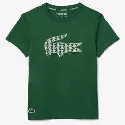 Lacoste Kids Printed V-Neck Applique T-shirt-image-22