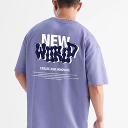 MISCHIEF MONKEY Typography Printed Cotton T-shirt-image-21