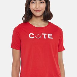 People Women Red Typography Printed T-shirt-picture-46