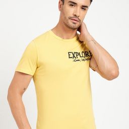 CAMLA Typography Printed Cotton T-shirt-image-47