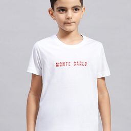 Monte Carlo Boys Typography Printed Round Neck T-shirt-image-92