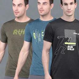 Force NXT Pack Of 3 Typography Printed Anti Viral Anti Odour Cool Sports T-shirts-image-27