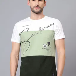 Cantabil Men Colourblocked Applique T-shirt-image-54