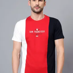Cantabil Men Colourblocked Applique T-shirt-image-85