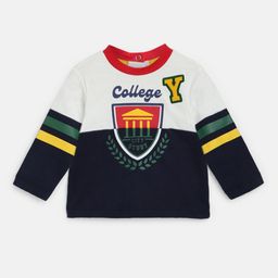 Chicco Boys Typography Printed High Neck Cotton T-shirt-picture-1