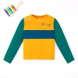 Ed-a-Mamma Boys Yellow & Blue Colourblocked T-shirt-picture-17