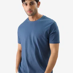 The Souled Store Blue Short Sleeves Pure Cotton Casual T-shirt-image-20
