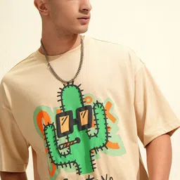 HIGHLANDER Men Graphic Printed Oversized Round Neck T-shirt-picture-18