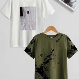 BAESD Boys Pack Of 2 Printed Pure Cotton T-shirts-55