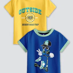 CODEZ Boys Pack Of  2 Printed Cotton Regular Fit T-shirts-picture-10