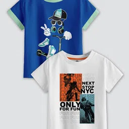 CODEZ Boys 2 Printed Cotton T-shirts-picture-5