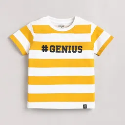 Ginie Boys Striped Shinker Cotton T-shirt-image-99