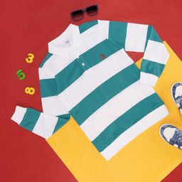 YU by Pantaloons Boys Striped Polo Collar Pure Cotton T-shirt-image-16