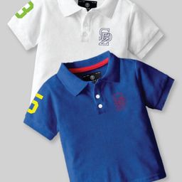 BAESD Boys 2 Colourblocked Polo Collar Applique T-shirt-image-71