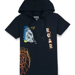 Gini and Jony Boys Printed Hooded Short Sleeves Regular Fit T-shirt-image-22