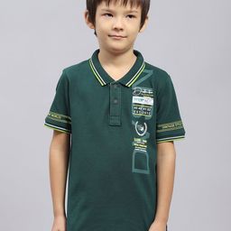 Monte Carlo Boys Graphic Printed Polo Collar Cotton T-shirt-image-63