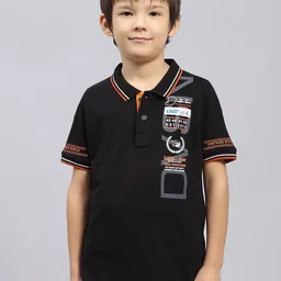 Monte Carlo Boys Graphic Printed Polo Collar Cotton T-shirt-picture-38