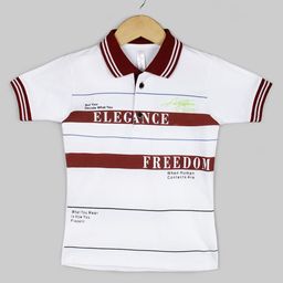 Naughty Ninos Boys Striped Polo Collar Applique T-shirt-image-80