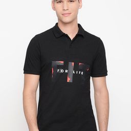 DRYP EVOLUT Typography Printed Polo Collar Casual T-shirt-image-94