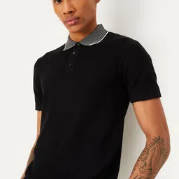 max Men Polo Collar Applique T-shirt-image-98